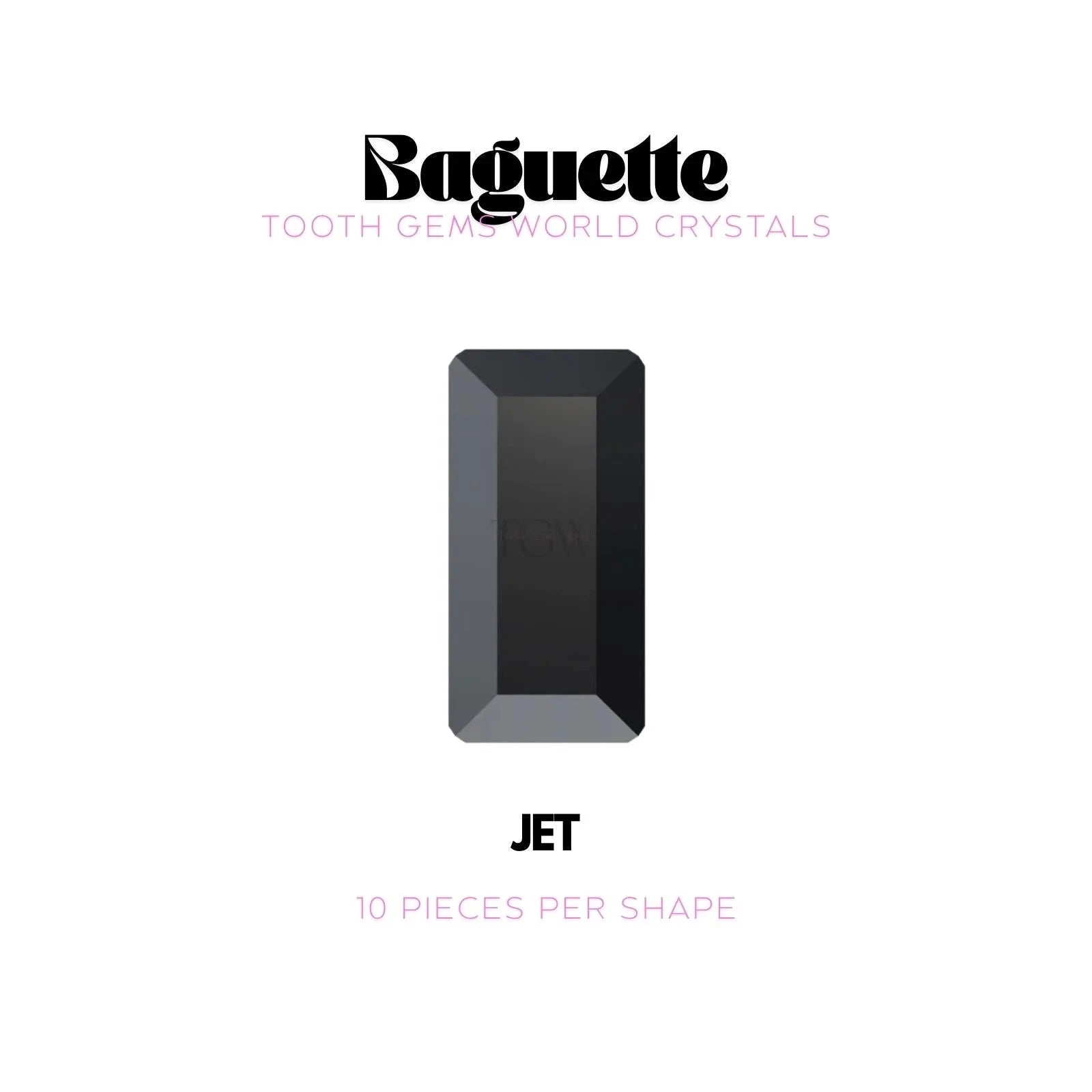 RECTANGLE Strass dentaire Swarovski Tooth Gems World Jet 