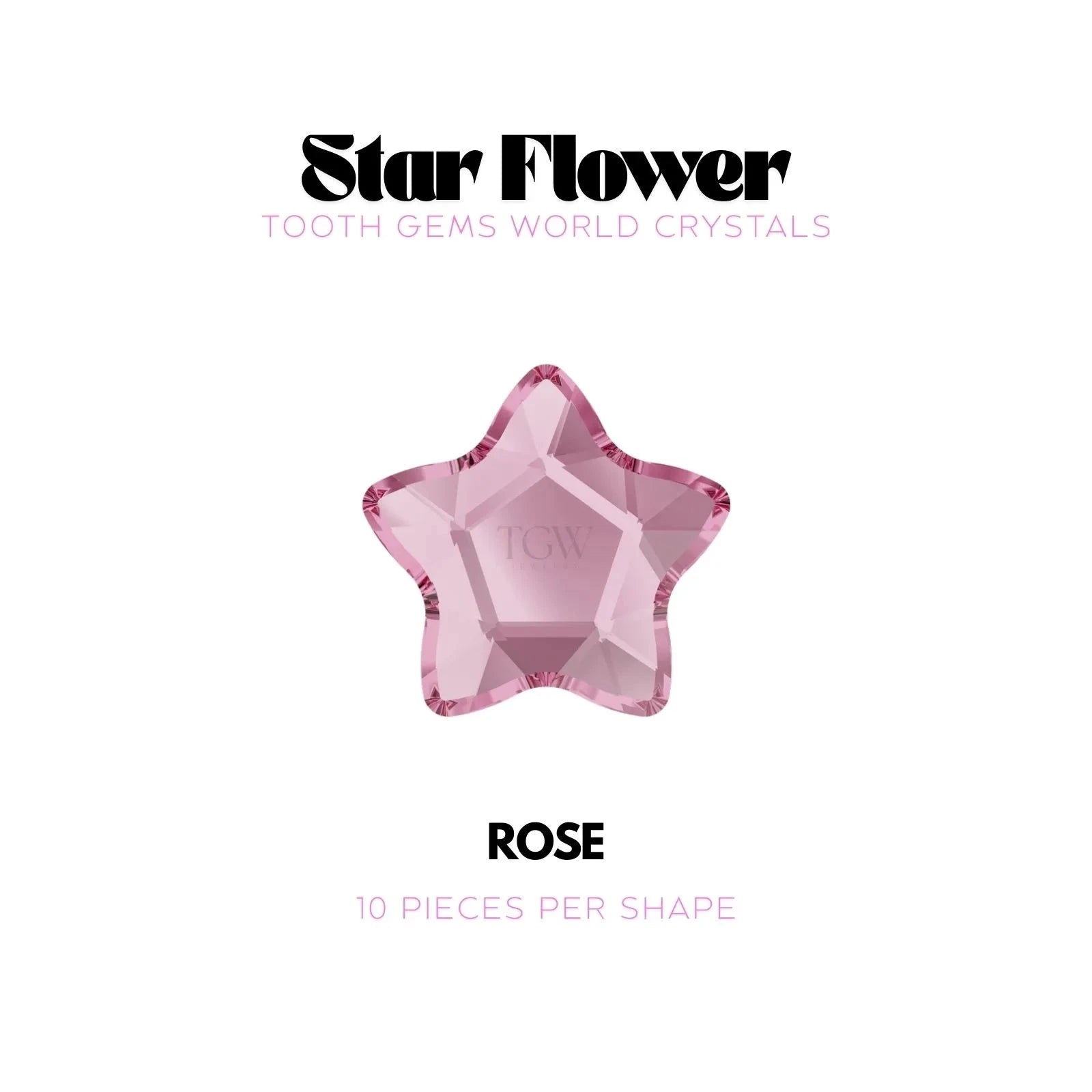 STAR FLOWER Strass dentaire Swarovski Tooth Gems World Rose 