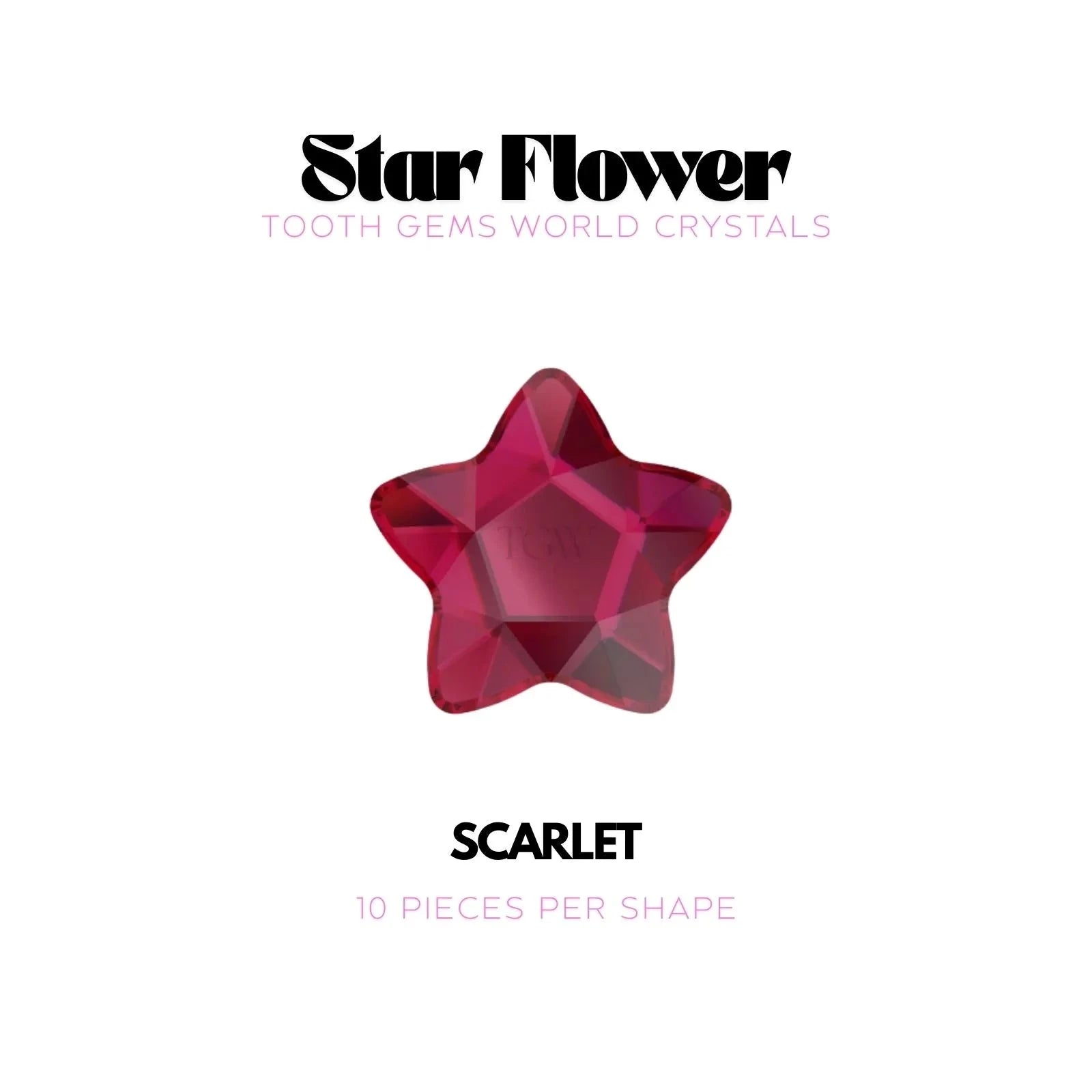 STAR FLOWER Strass dentaire Swarovski Tooth Gems World Scarlet 